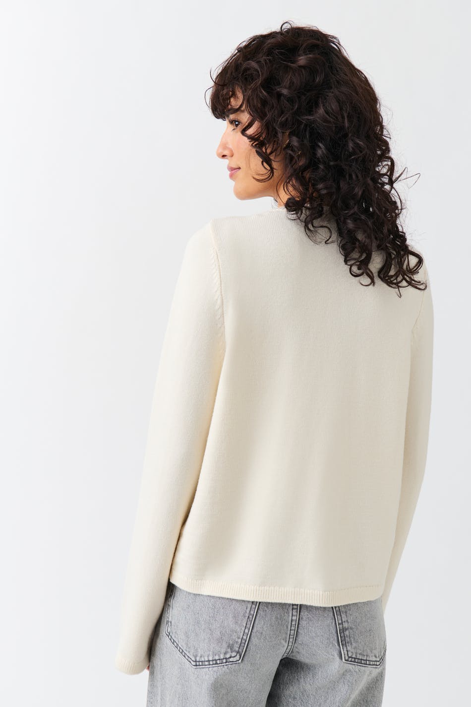 One button knit cardigan
