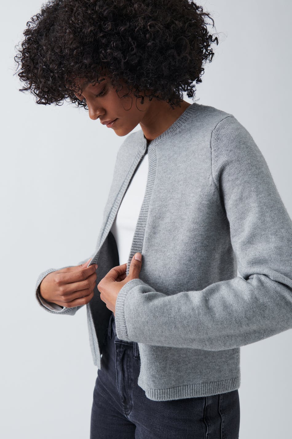 One button knit cardigan