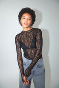 Boatneck lace top