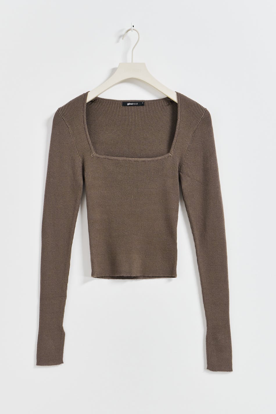 knitted squareneck top