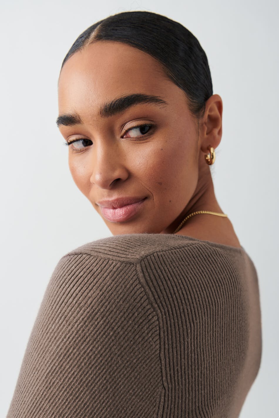 knitted squareneck top