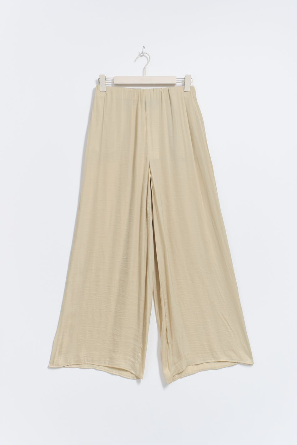 Wide satin trousers