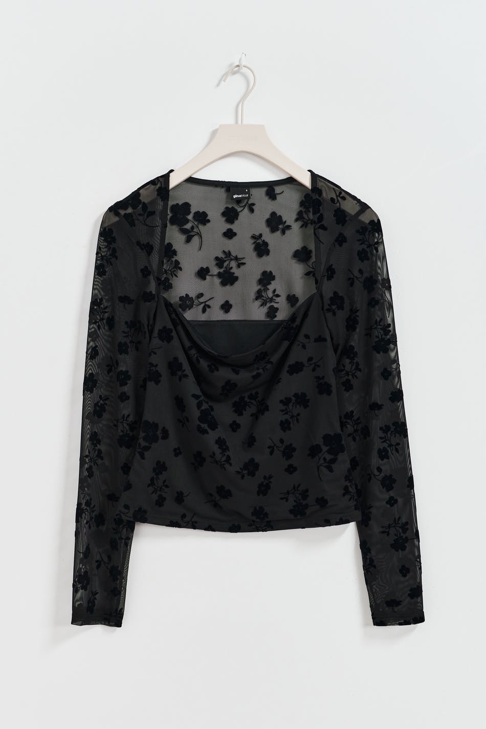 Burnout square neck top