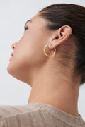 Rhinestone hoops earrings