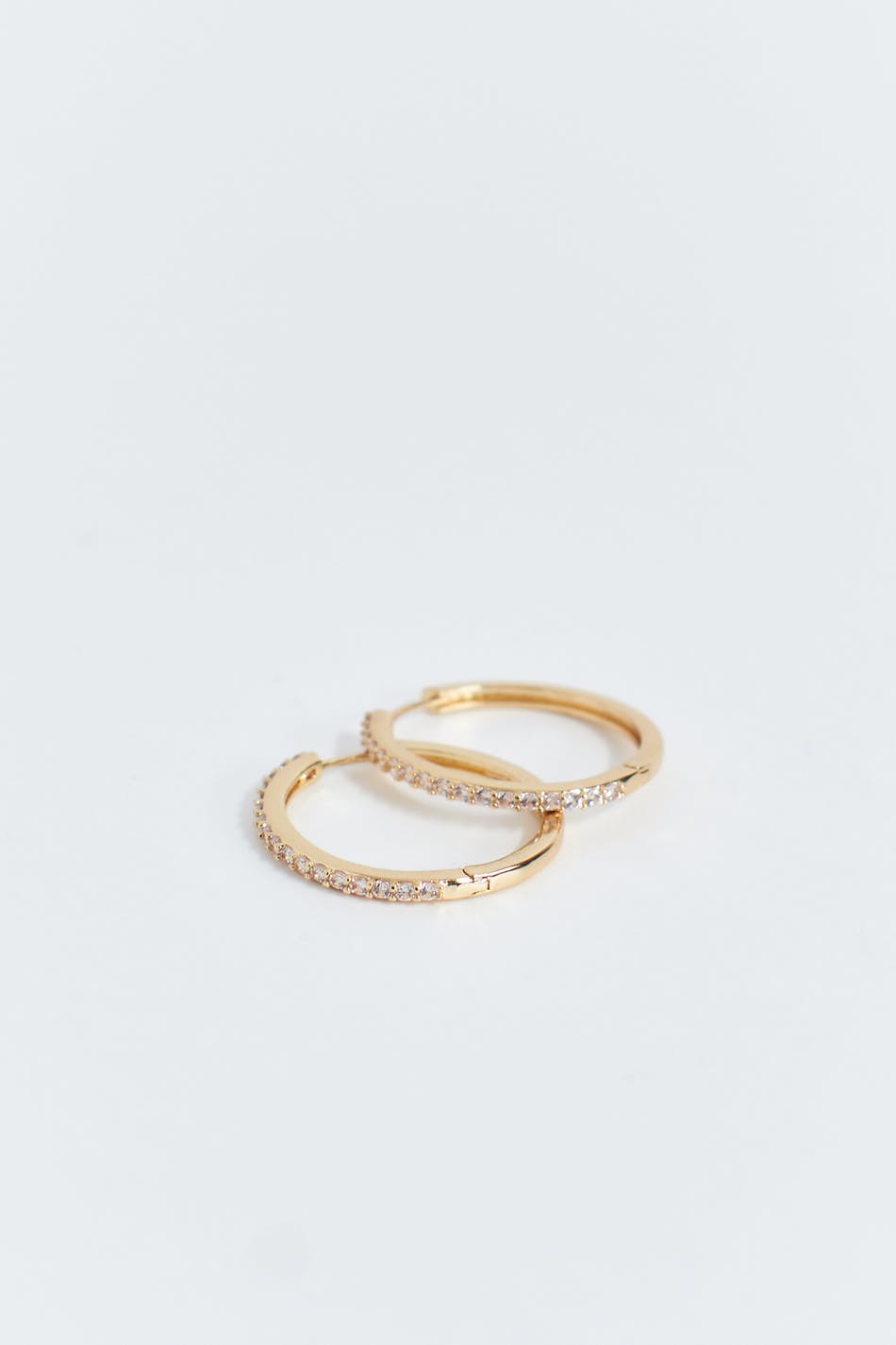 Rhinestone hoops earrings