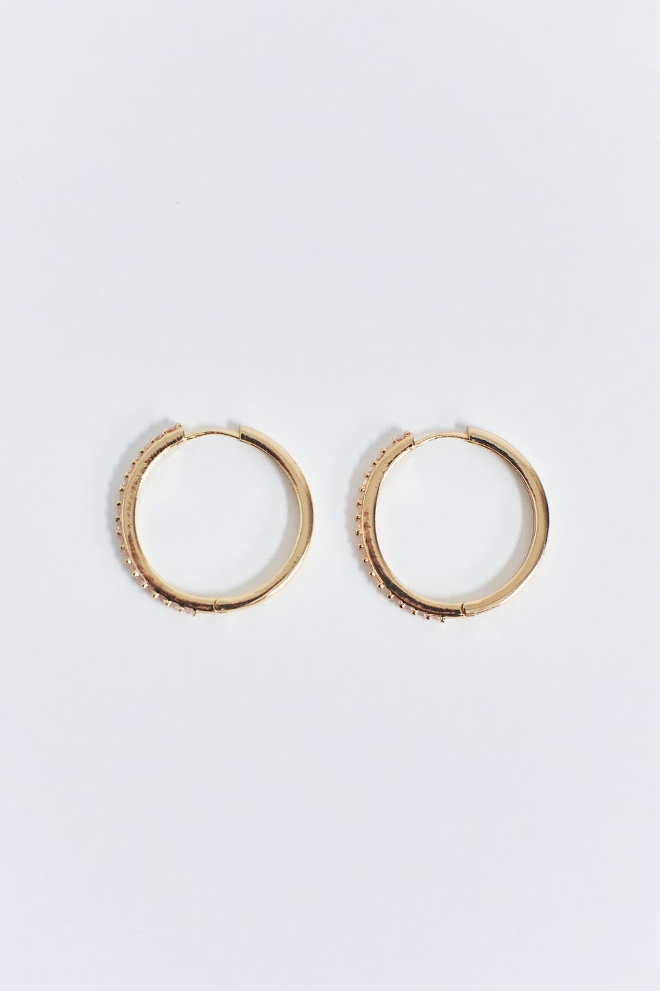Rhinestone hoops earrings