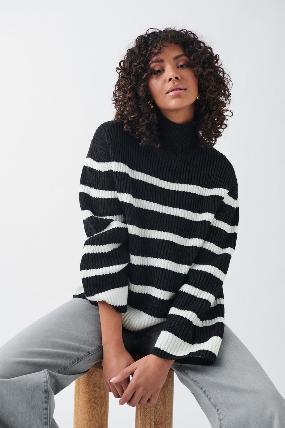 Turtleneck knit sweater