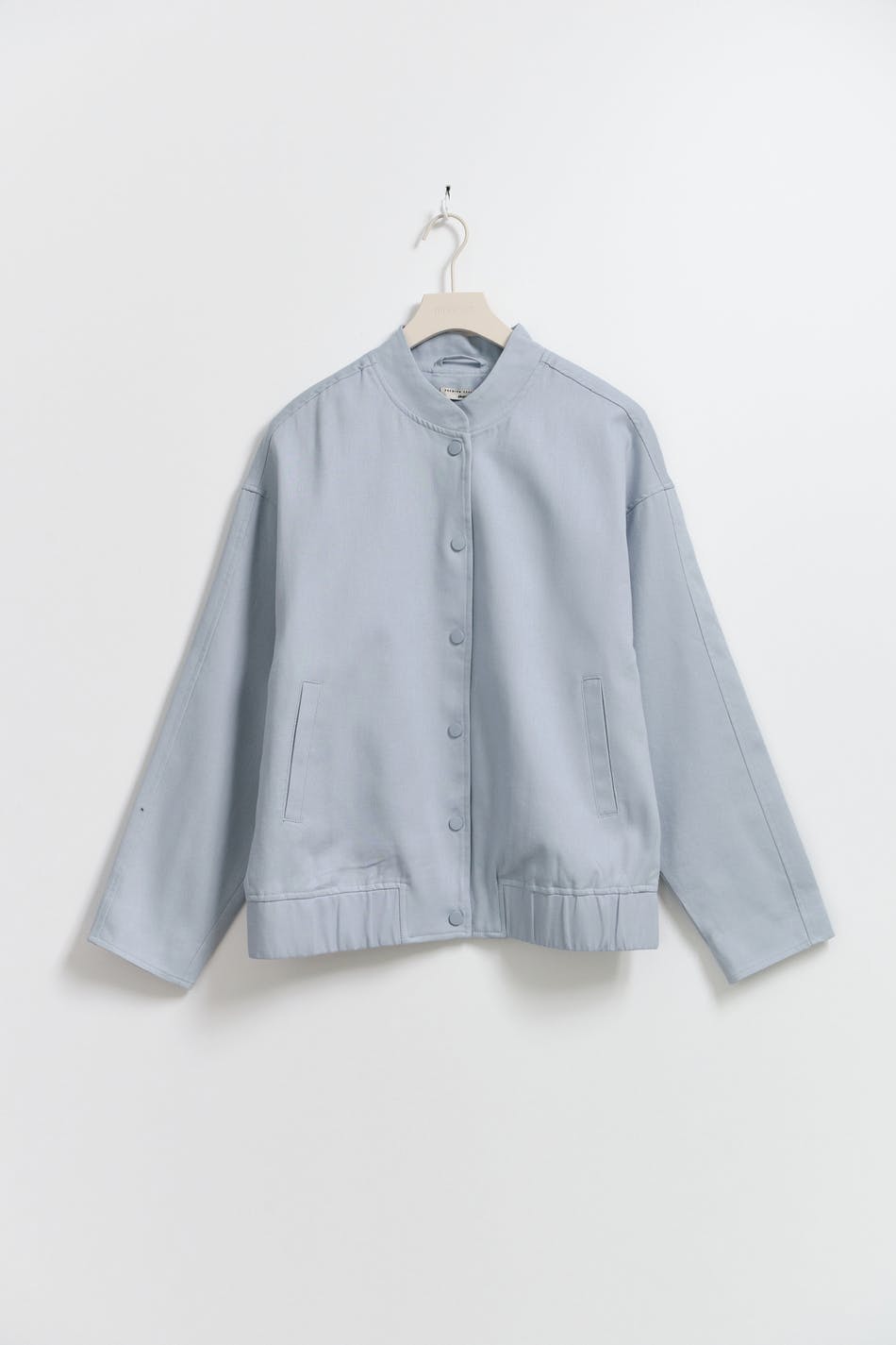 Linen blend bomber jacket