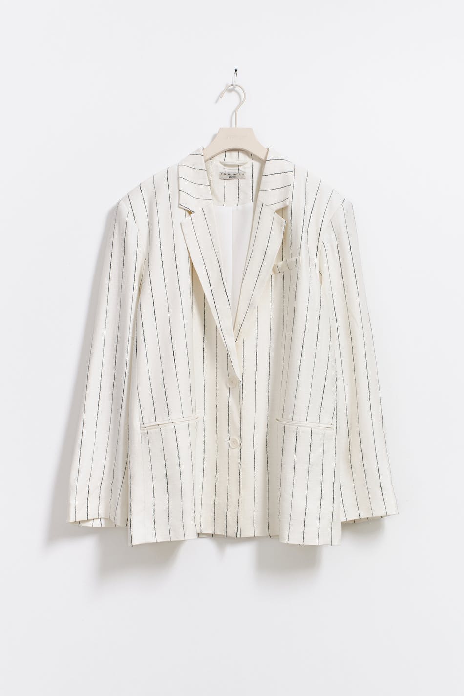 Texture linen blend blazer