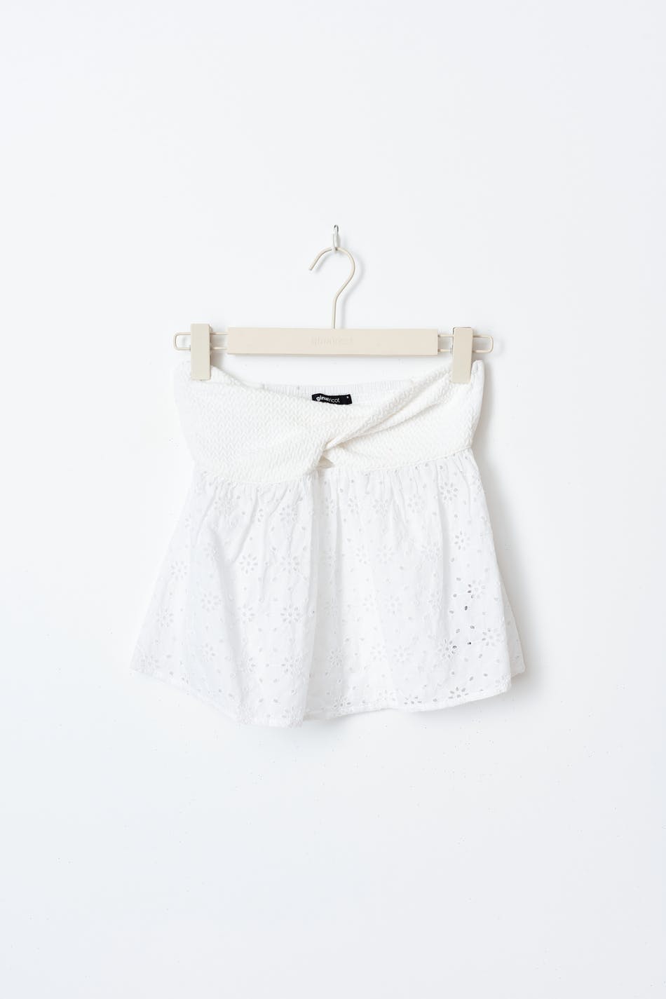 Twisted anglaise top
