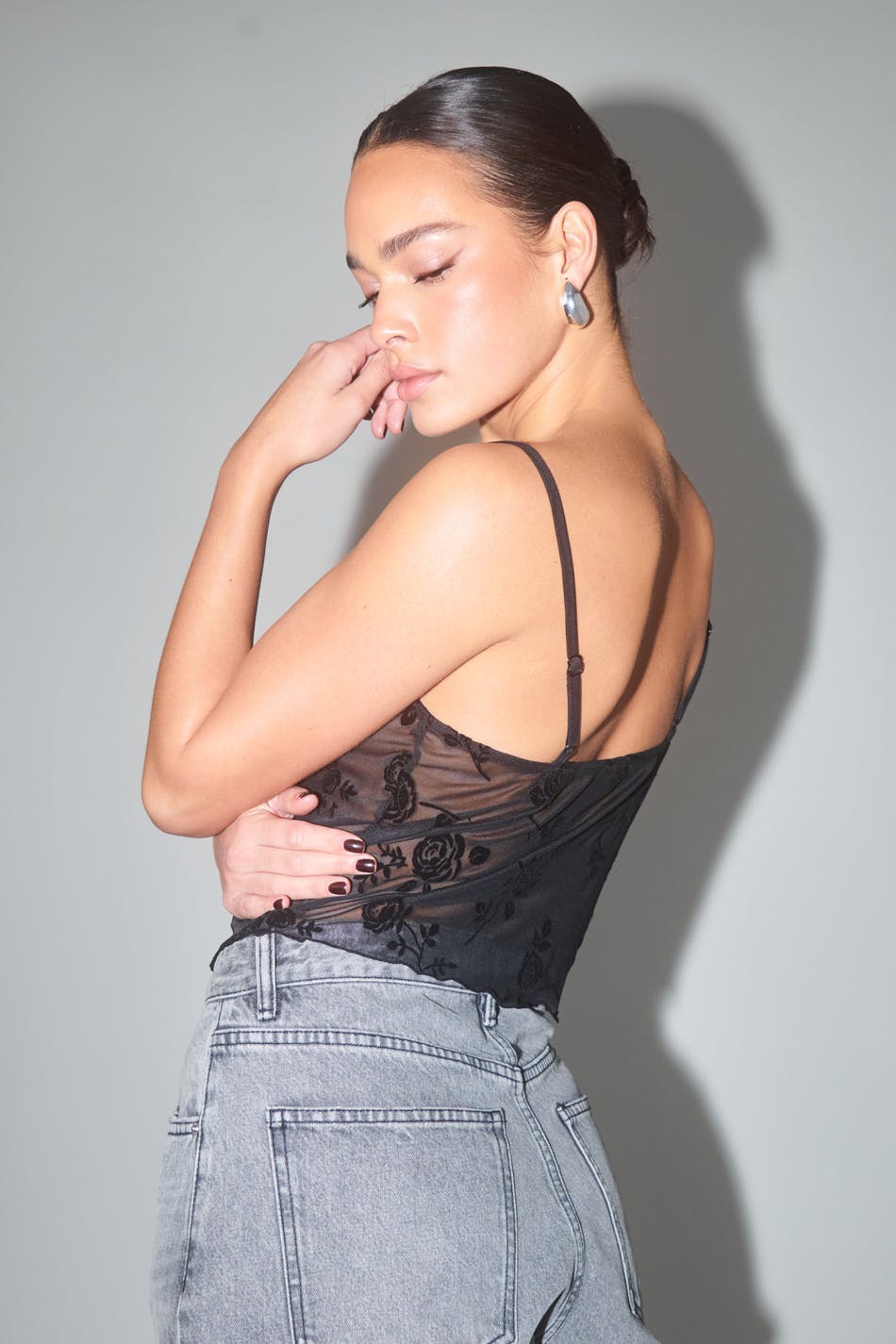 Burnout cowlneck singlet