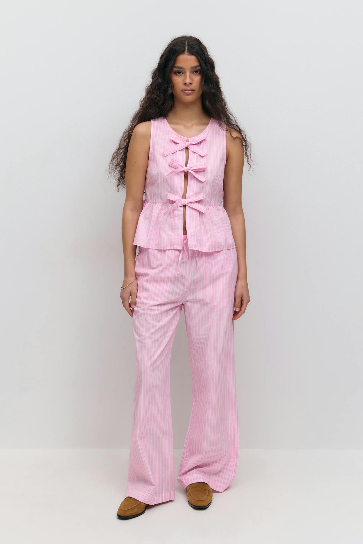Cotton poplin trousers