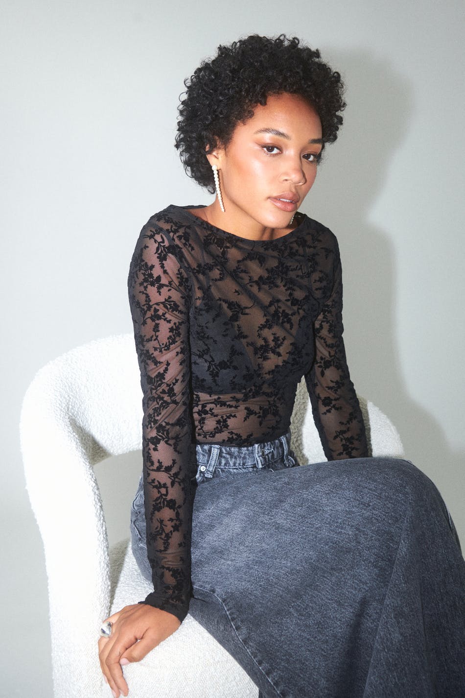 Burnout boatneck top
