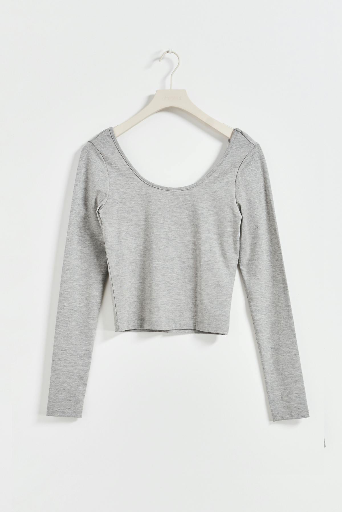 Soft touch deep back ls top