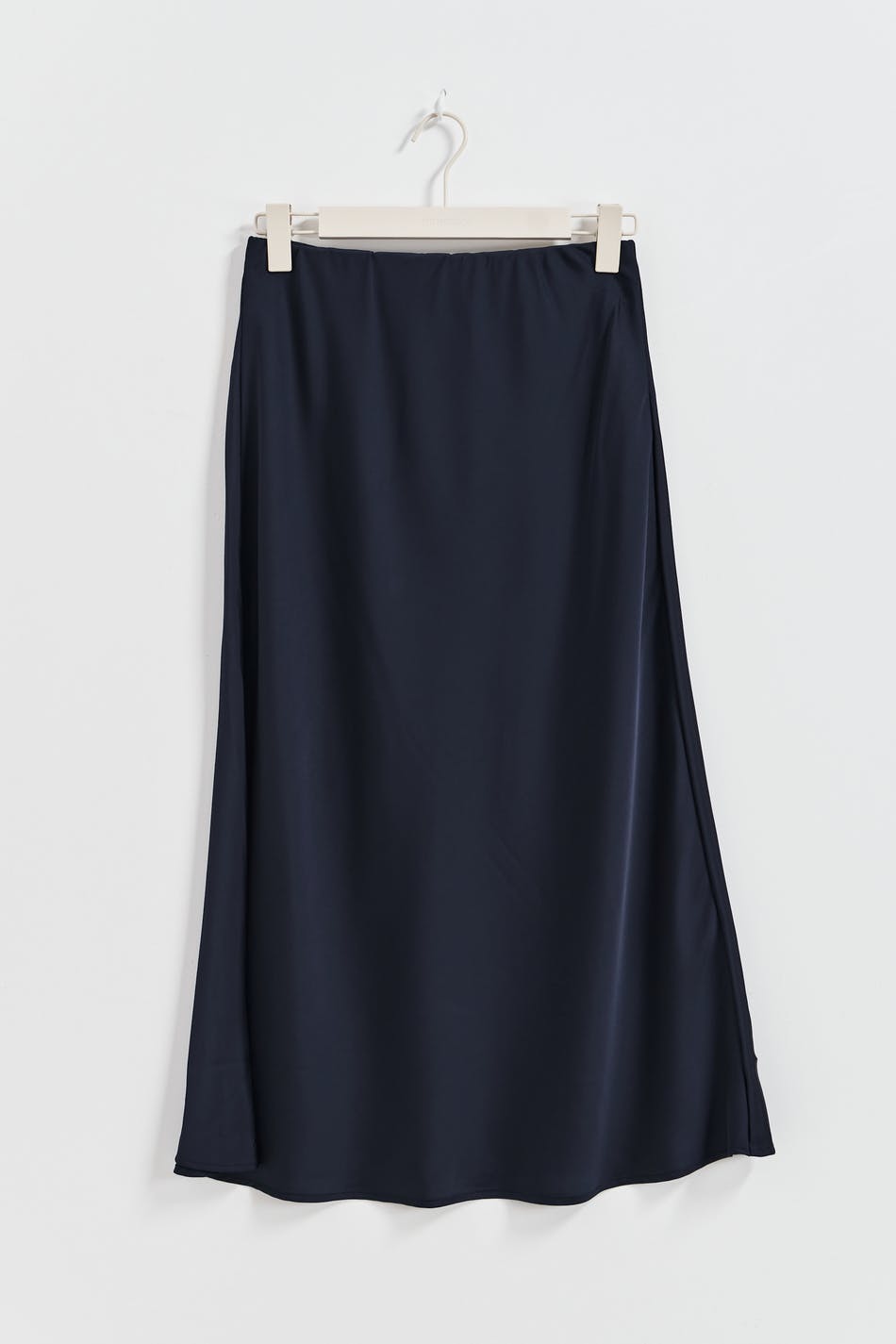 Satin midi skirt