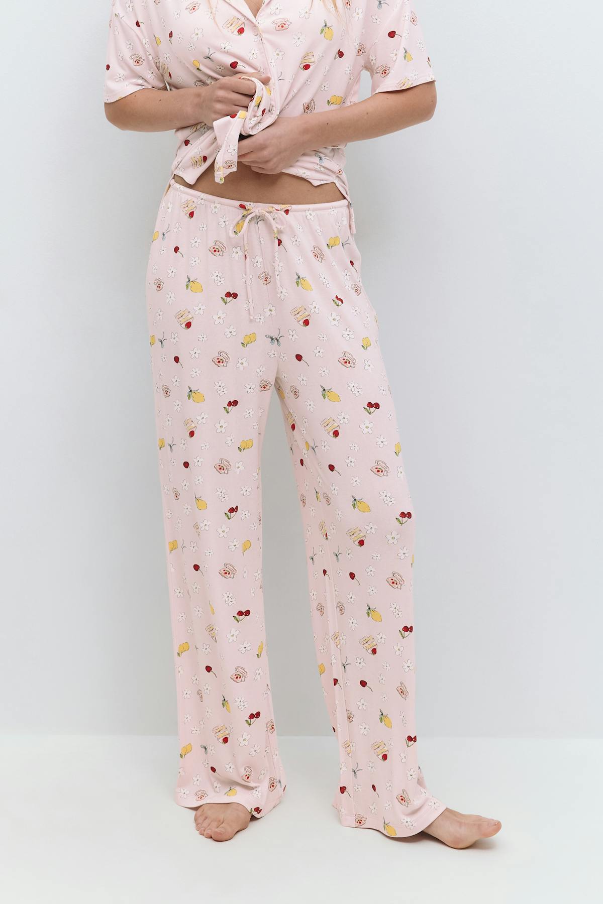 drawstring wide trousers