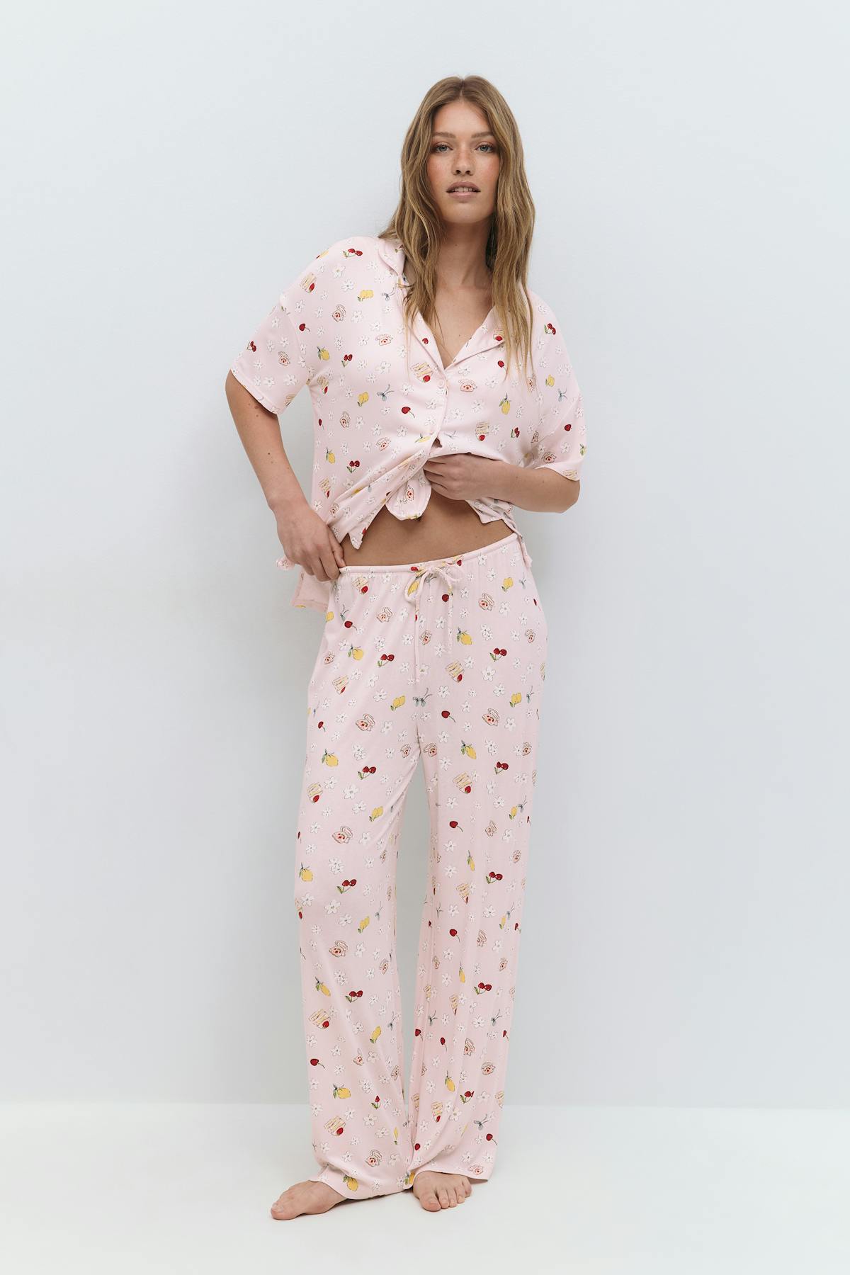 drawstring wide trousers