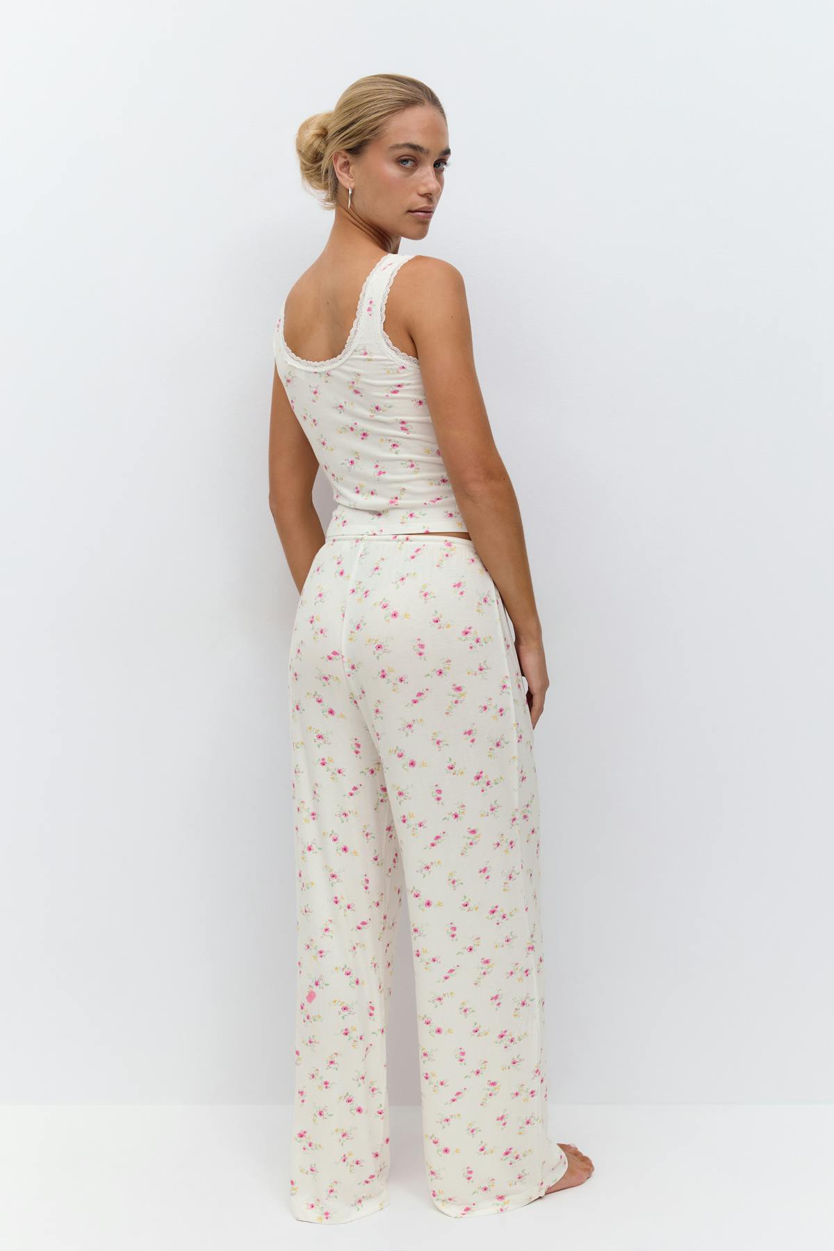 drawstring wide trousers