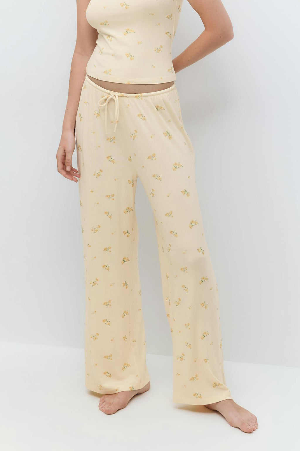 drawstring wide trousers