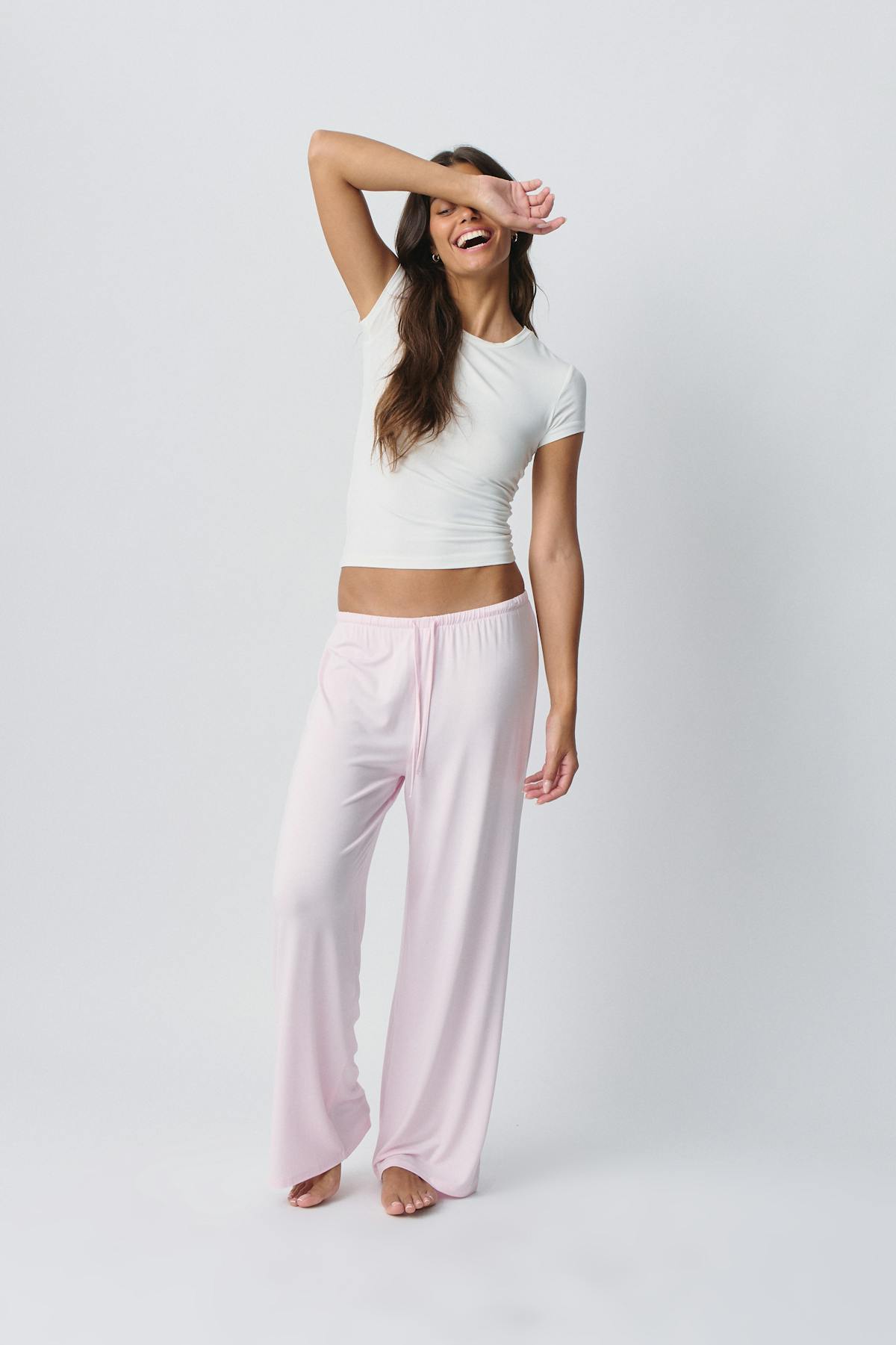 drawstring wide trousers