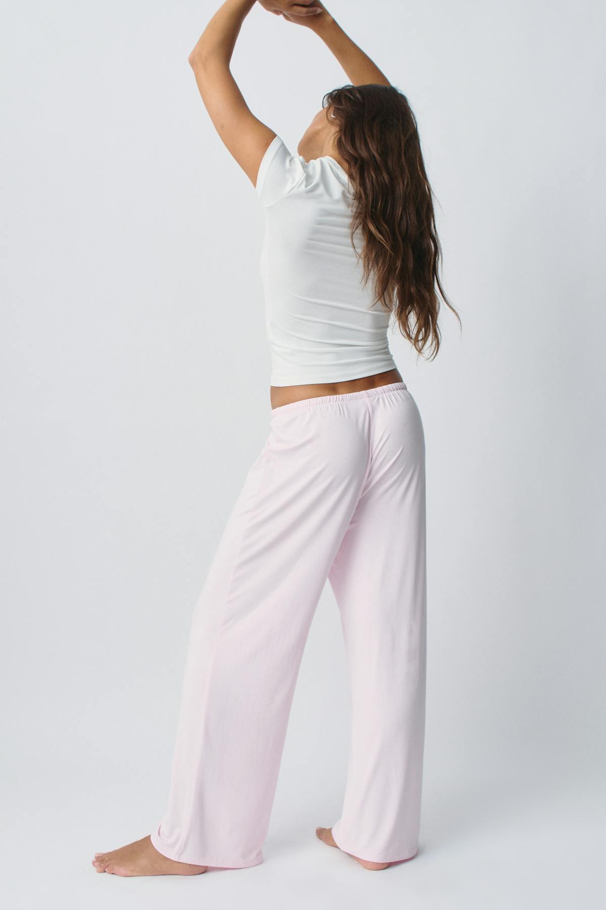 drawstring wide trousers