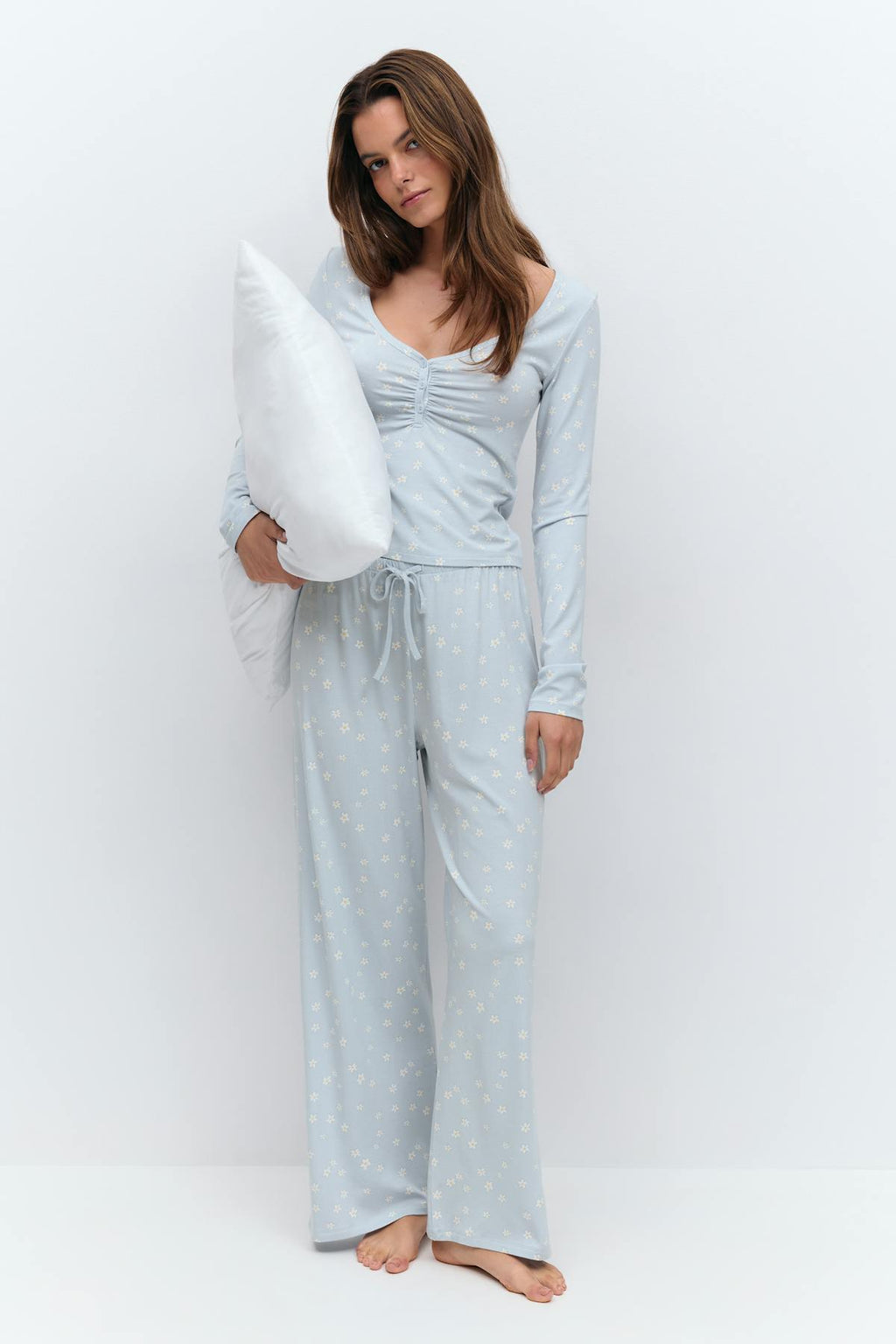 drawstring wide trousers