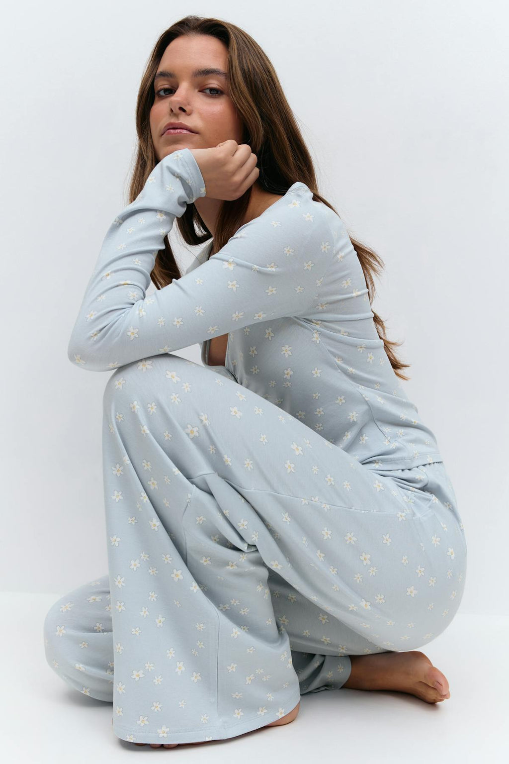 drawstring wide trousers