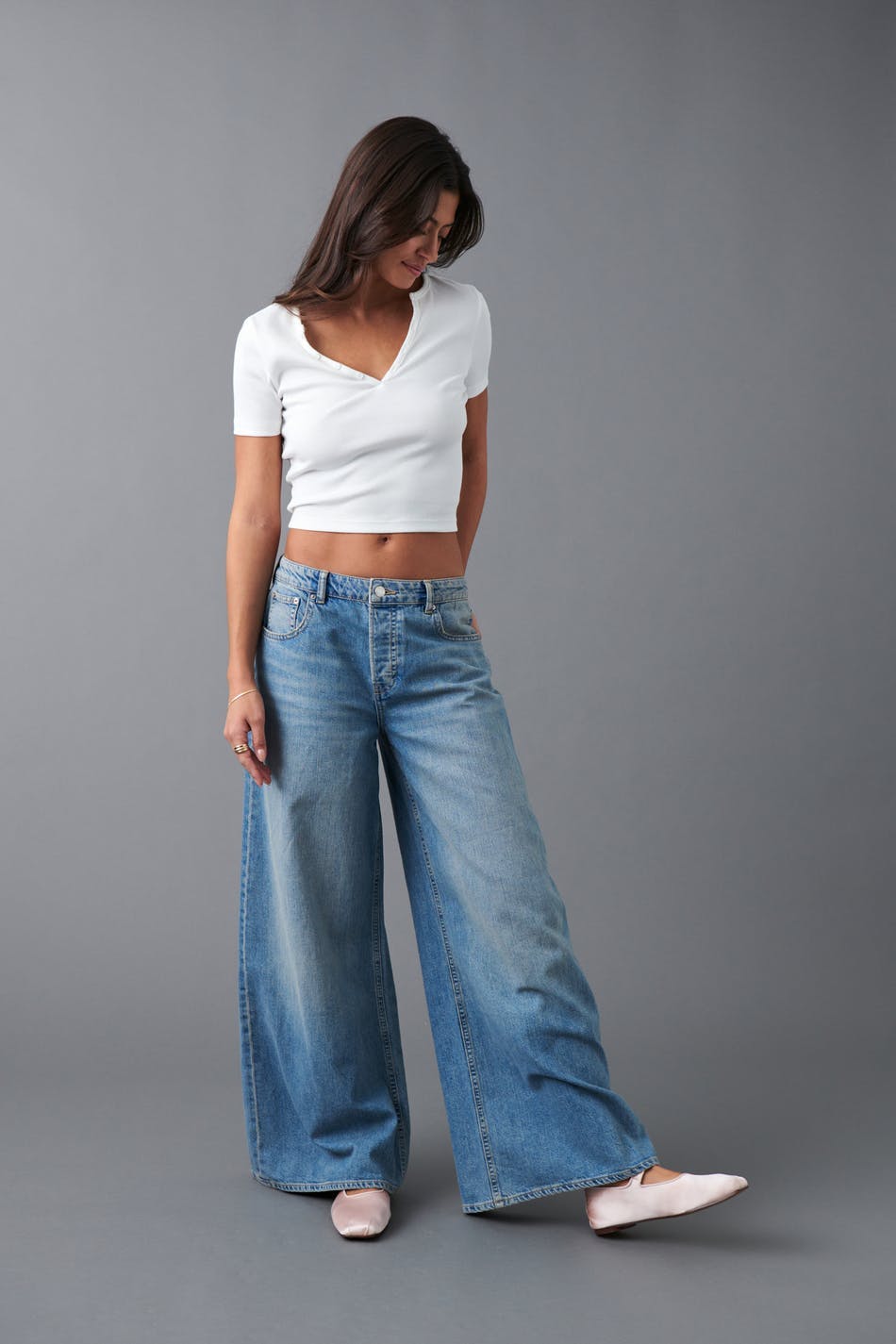 Slouchy wide jeans