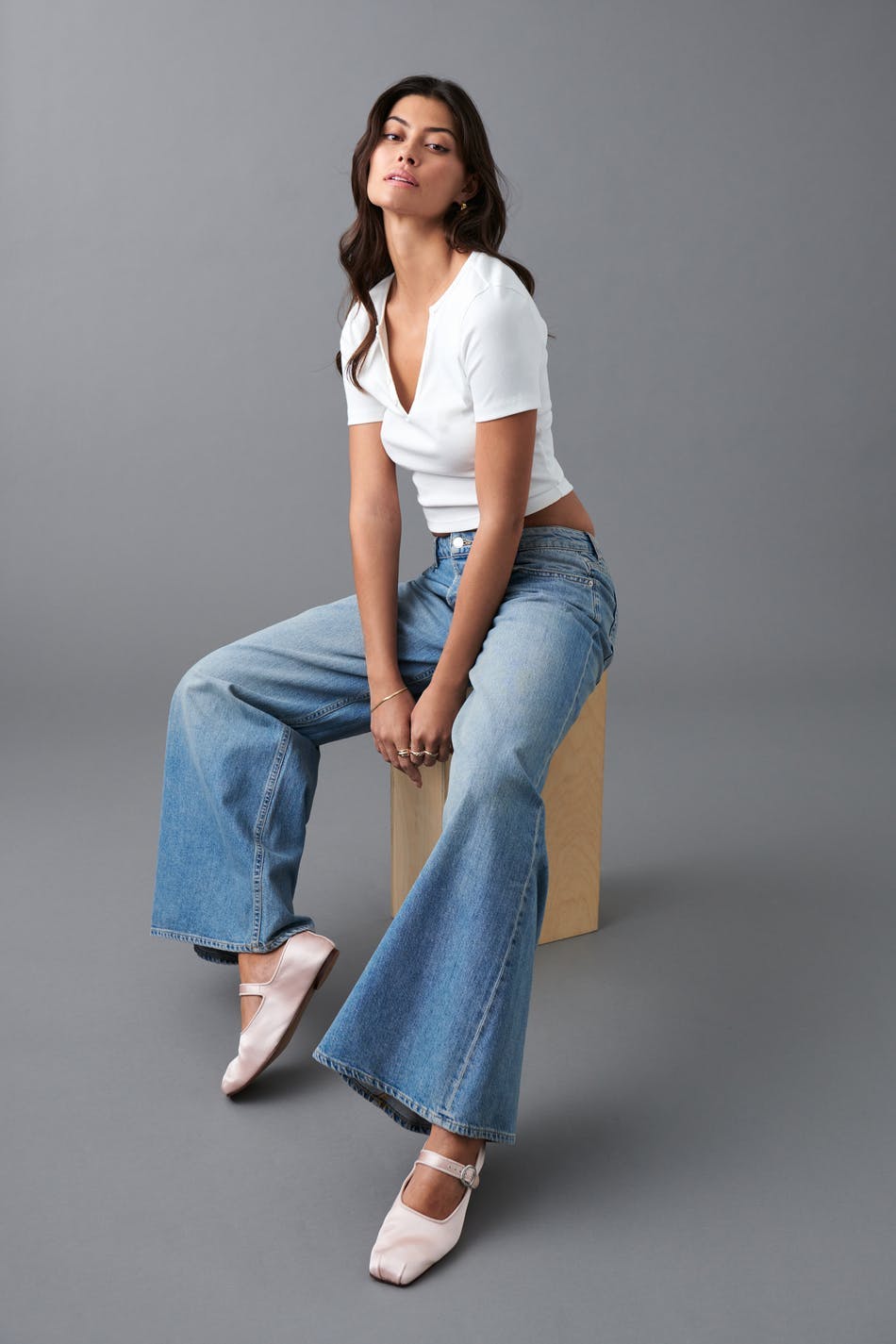 Slouchy wide jeans