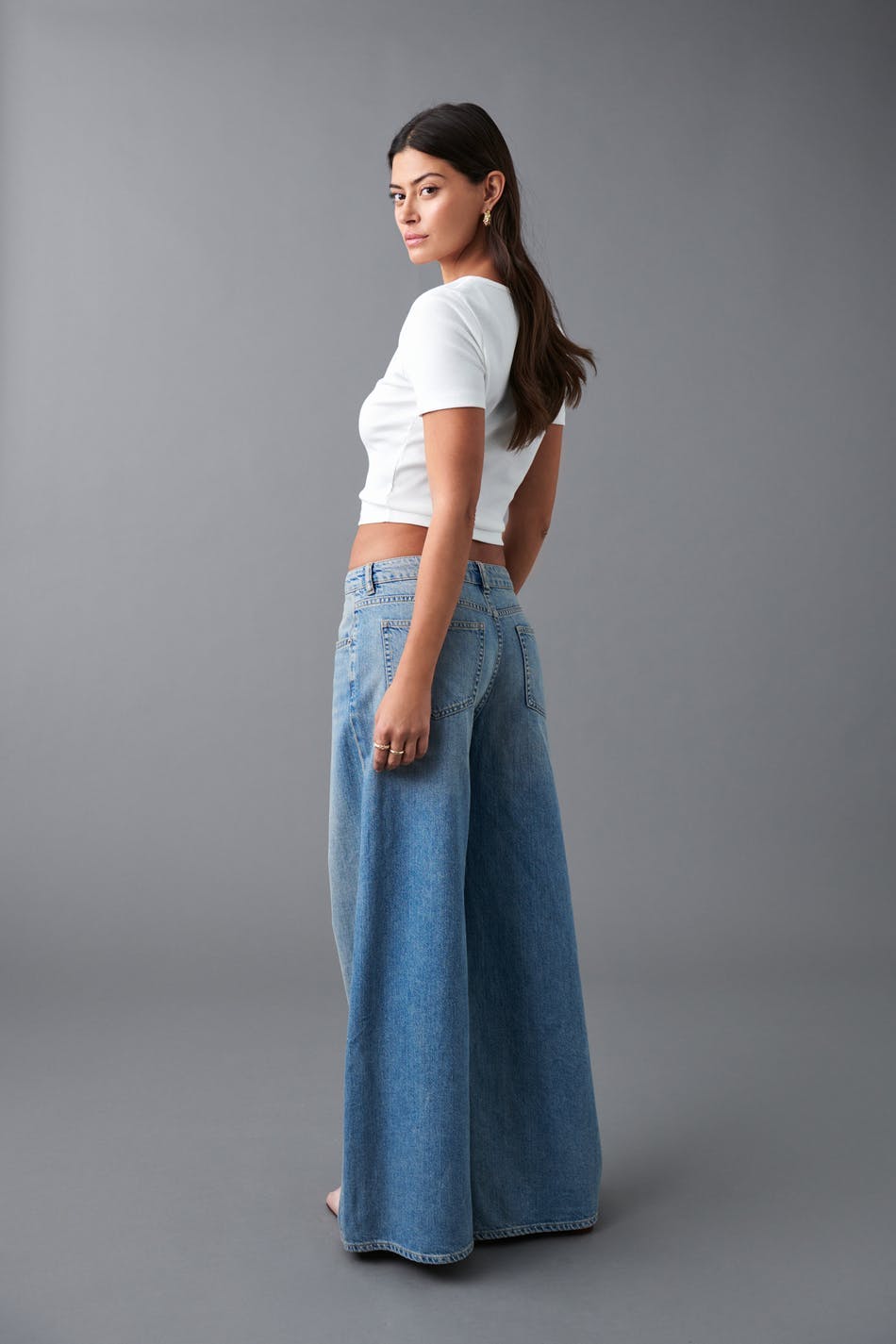 Slouchy wide jeans