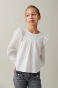 Y double frill blouse