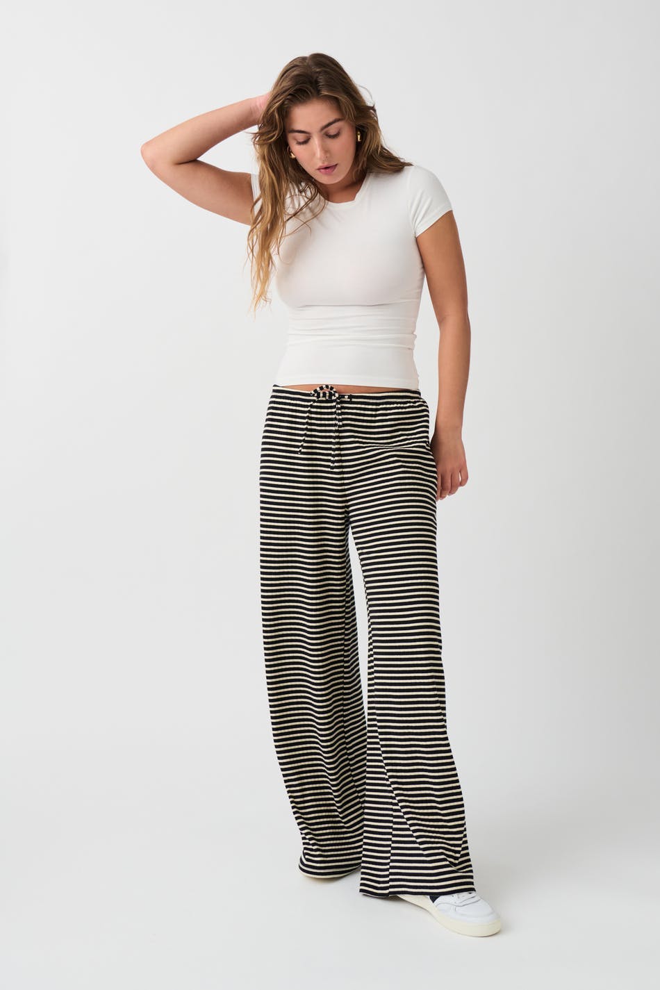 Striped soft trousers