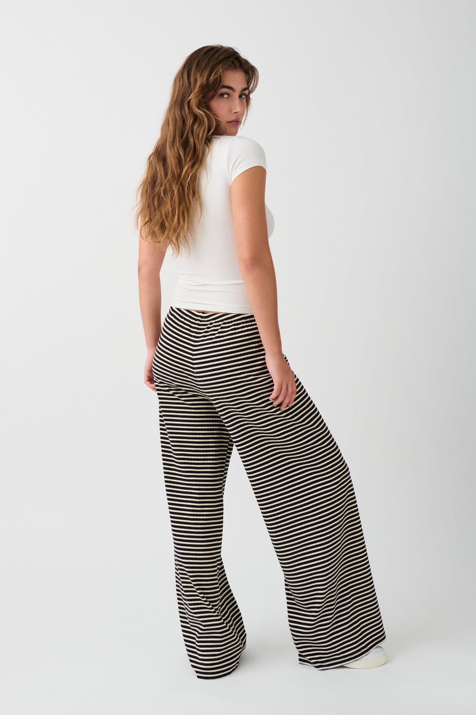 Striped soft trousers