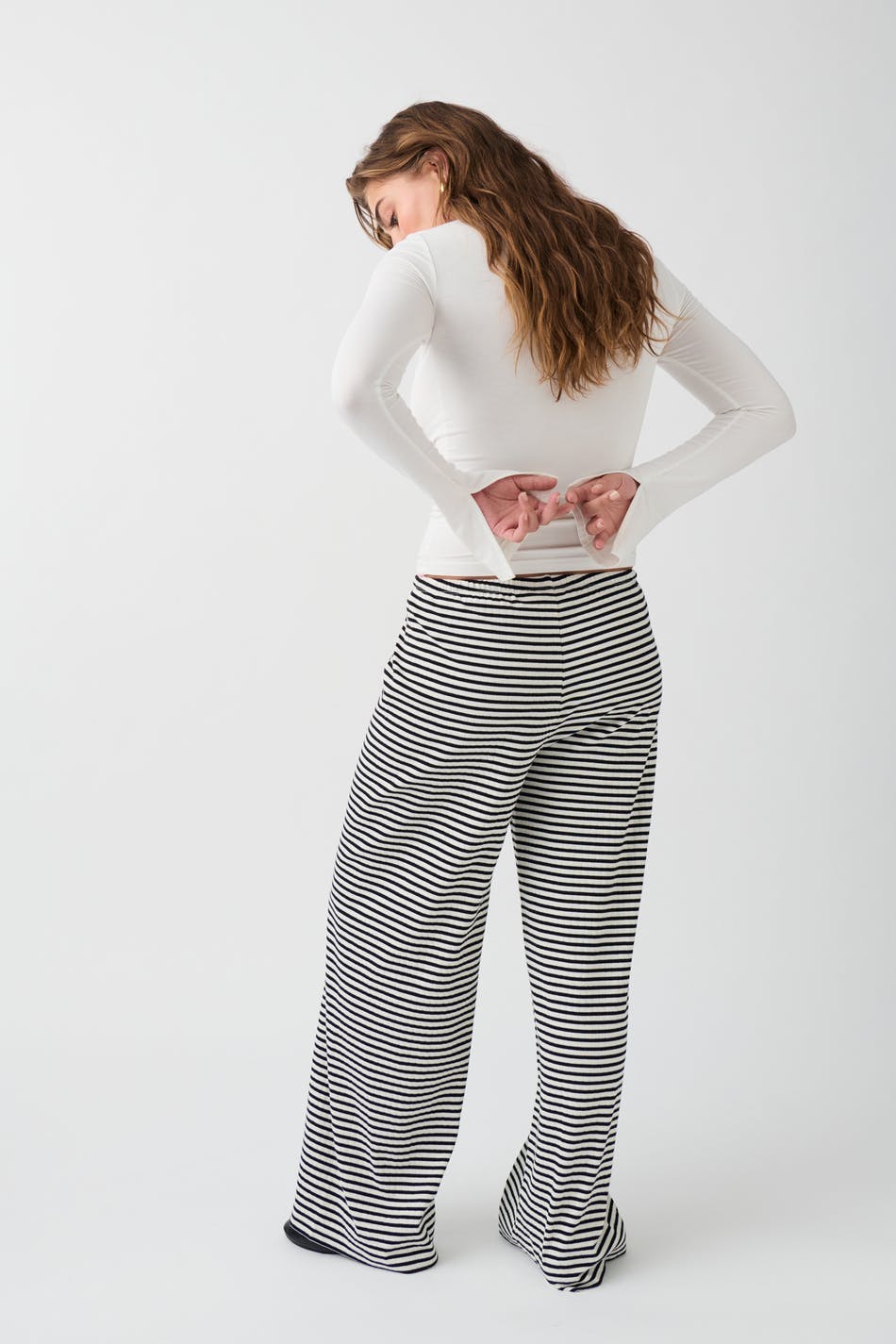 Striped soft trousers