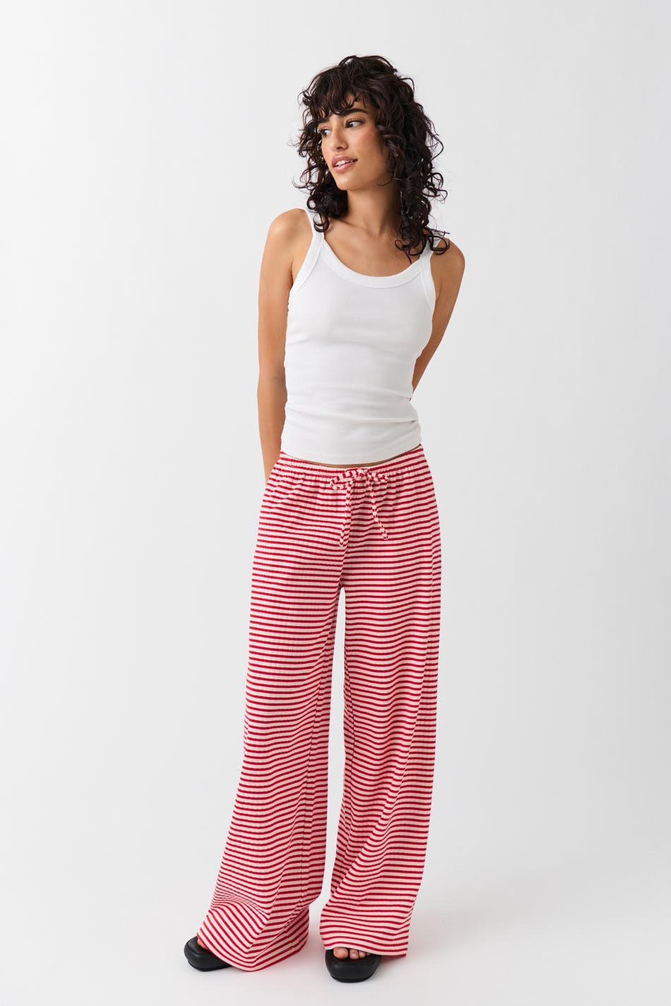 Striped soft trousers