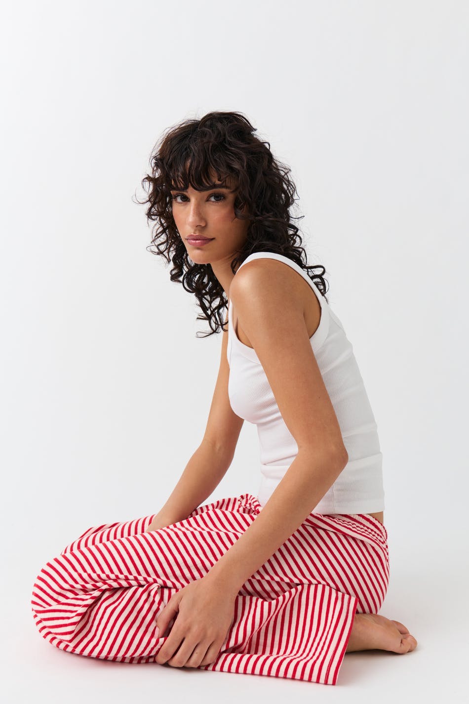 Striped soft trousers