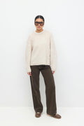 Crew neck knitted sweater