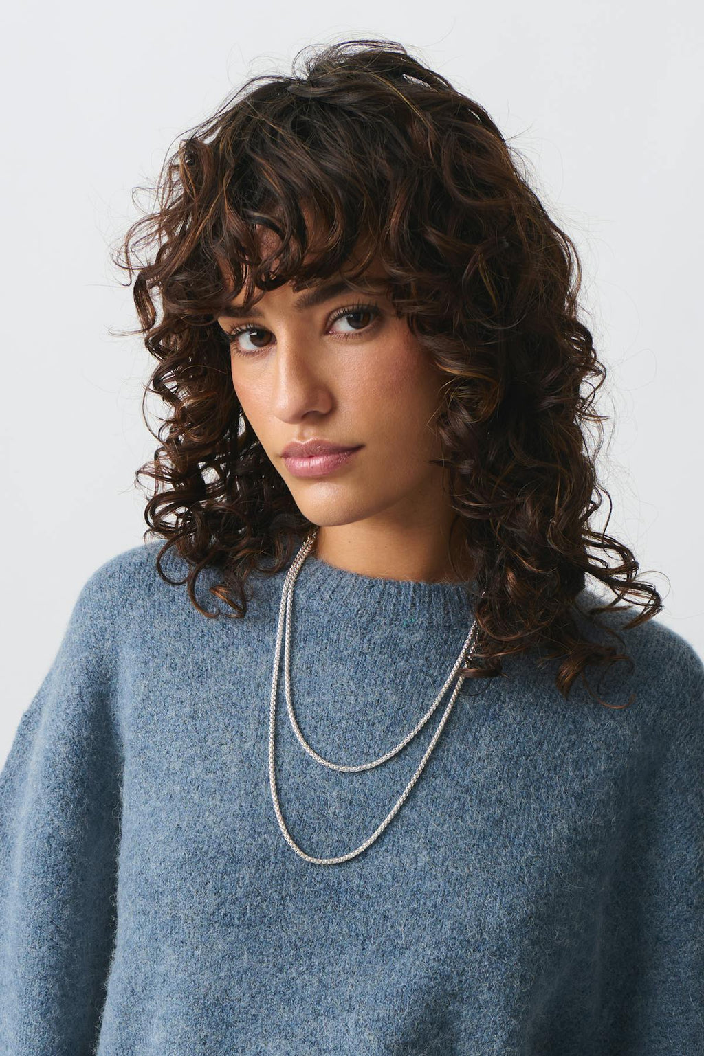 Crew neck knitted sweater
