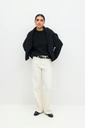 Crew neck knitted sweater