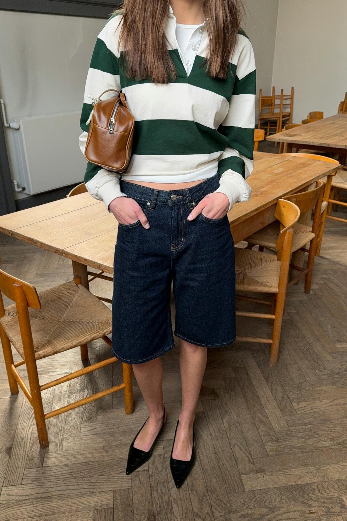 Baggy denim shorts