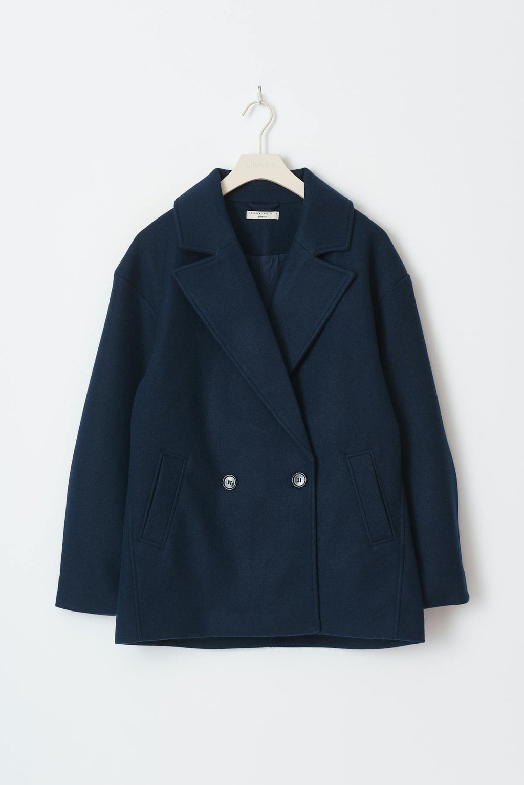 short double breasted coat