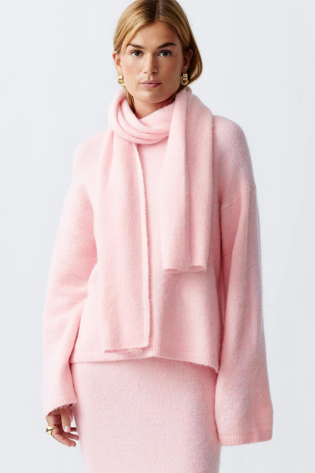 knitted scarf sweater