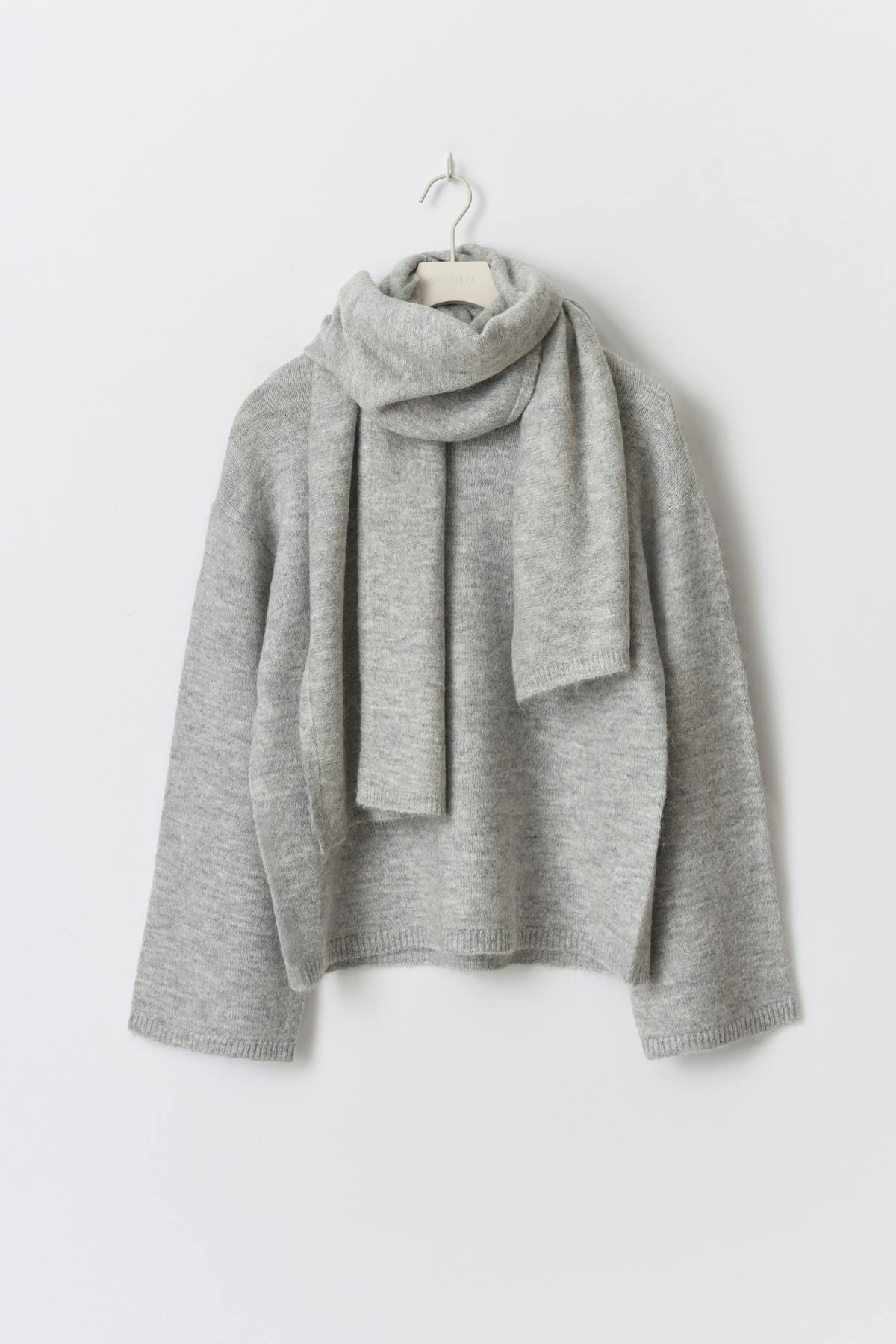 knitted scarf sweater