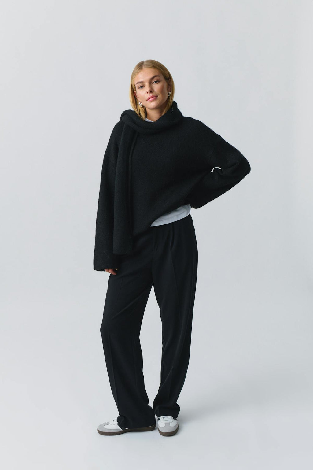 knitted scarf sweater