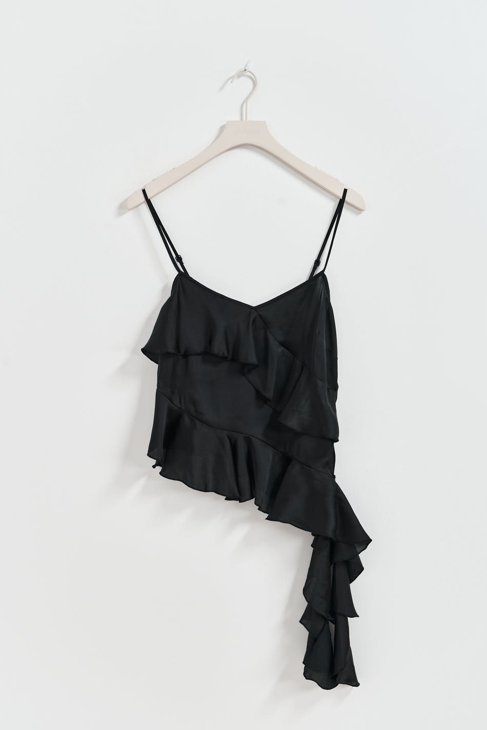 Frill satin singlet