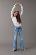 chunky flare tall jeans