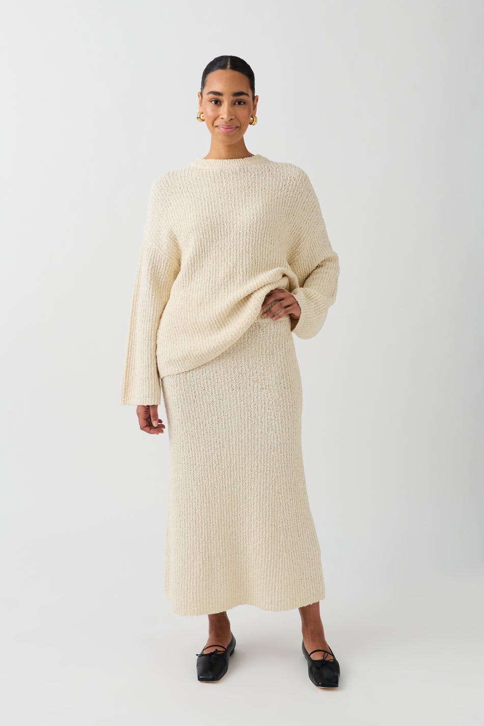 Knitted maxi skirt