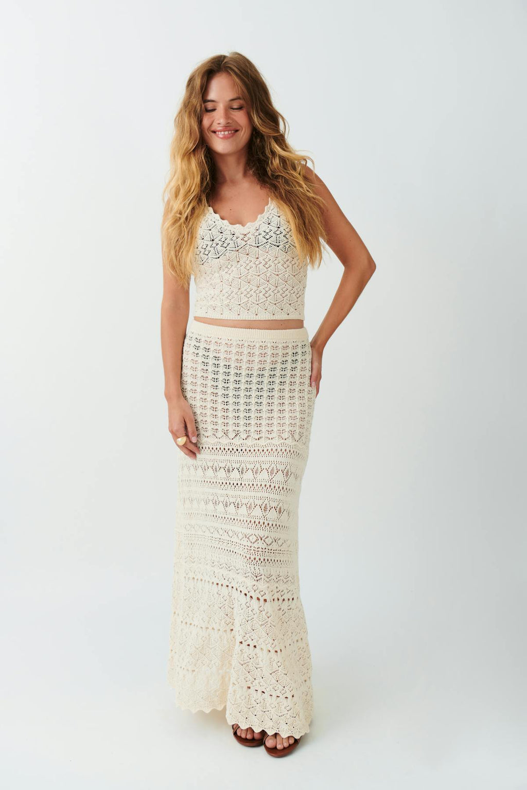 Crochet maxi skirt