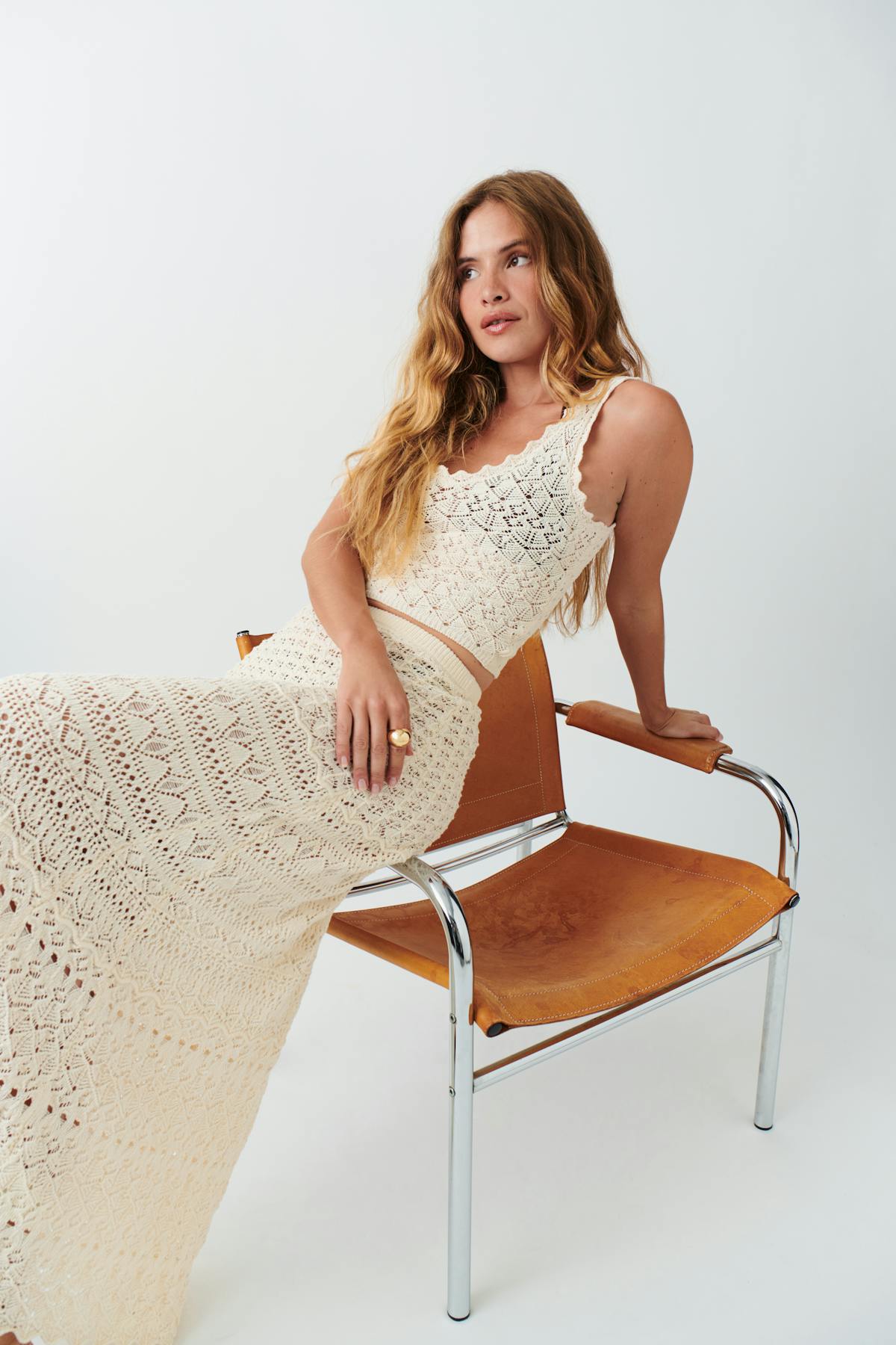 Crochet maxi skirt