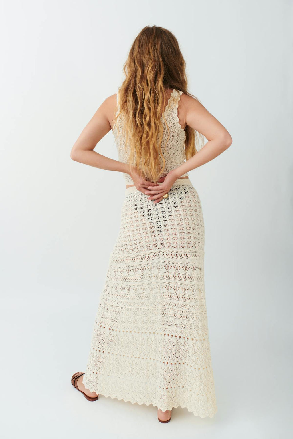 Crochet maxi skirt